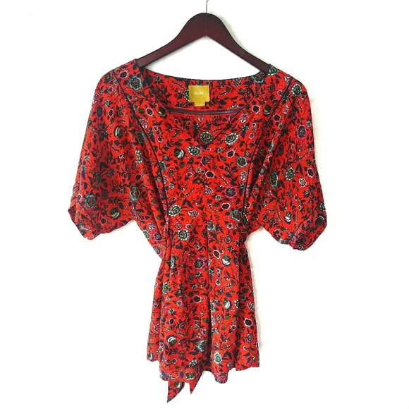 Anthropologie Tops - Anthropologie Maeve Maes Silk Kimono Top